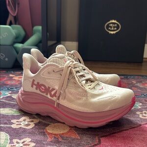 Hoka Women's Light Pink & Dark Pink Running Shoes